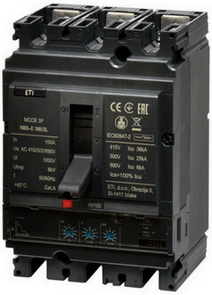 Jistič ETI NBS-E 100/3L 100A 3P 004673041