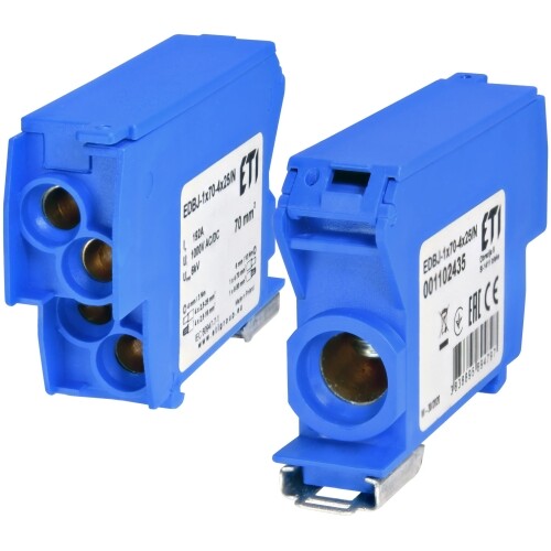 Distribuční blok ETI EDBJ-1x70-4x25/N modrá 001102435