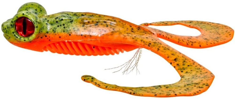 Gunki Gumová nástraha Bull Frog Fluo Chart Pepper - 10cm 2ks