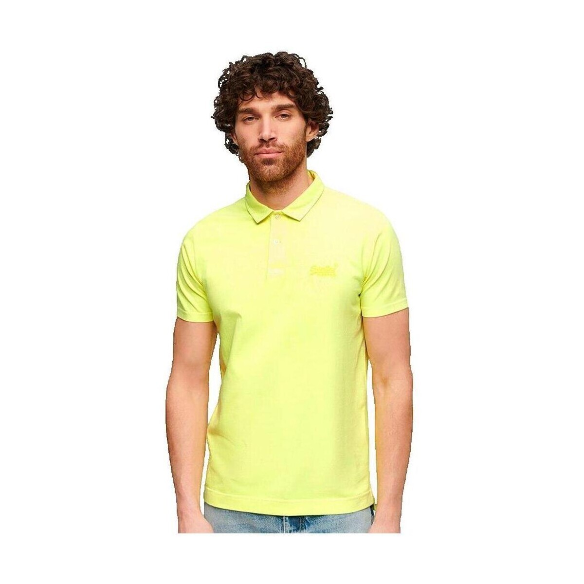 Superdry  Polo manches courtes  Essential Logo Neon  Žlutá