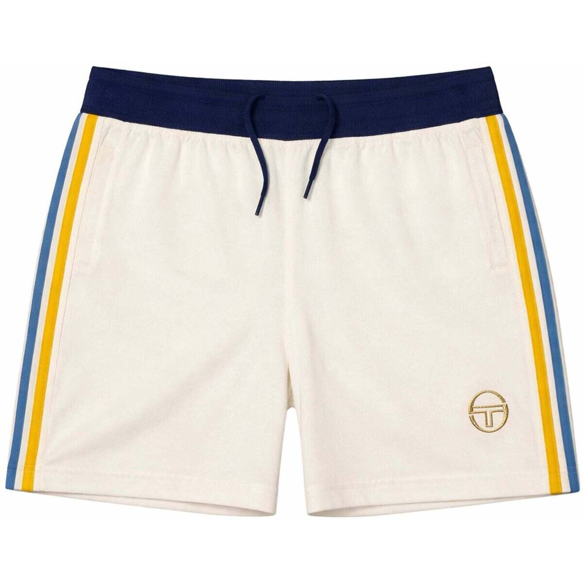 Sergio Tacchini  Monte Velour Shorts Gardenia/Maritime Blue  Bílá