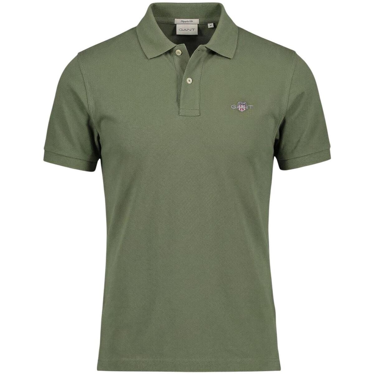 Gant  REG SHIELD SS PIQUE POLO 2601.002210  Zelená