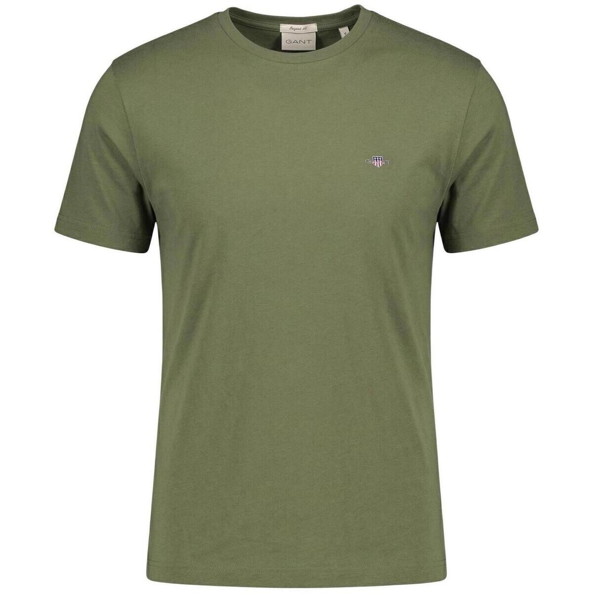 Gant  REG SHIELD SS T-SHIRT 2601.2003184  Zelená