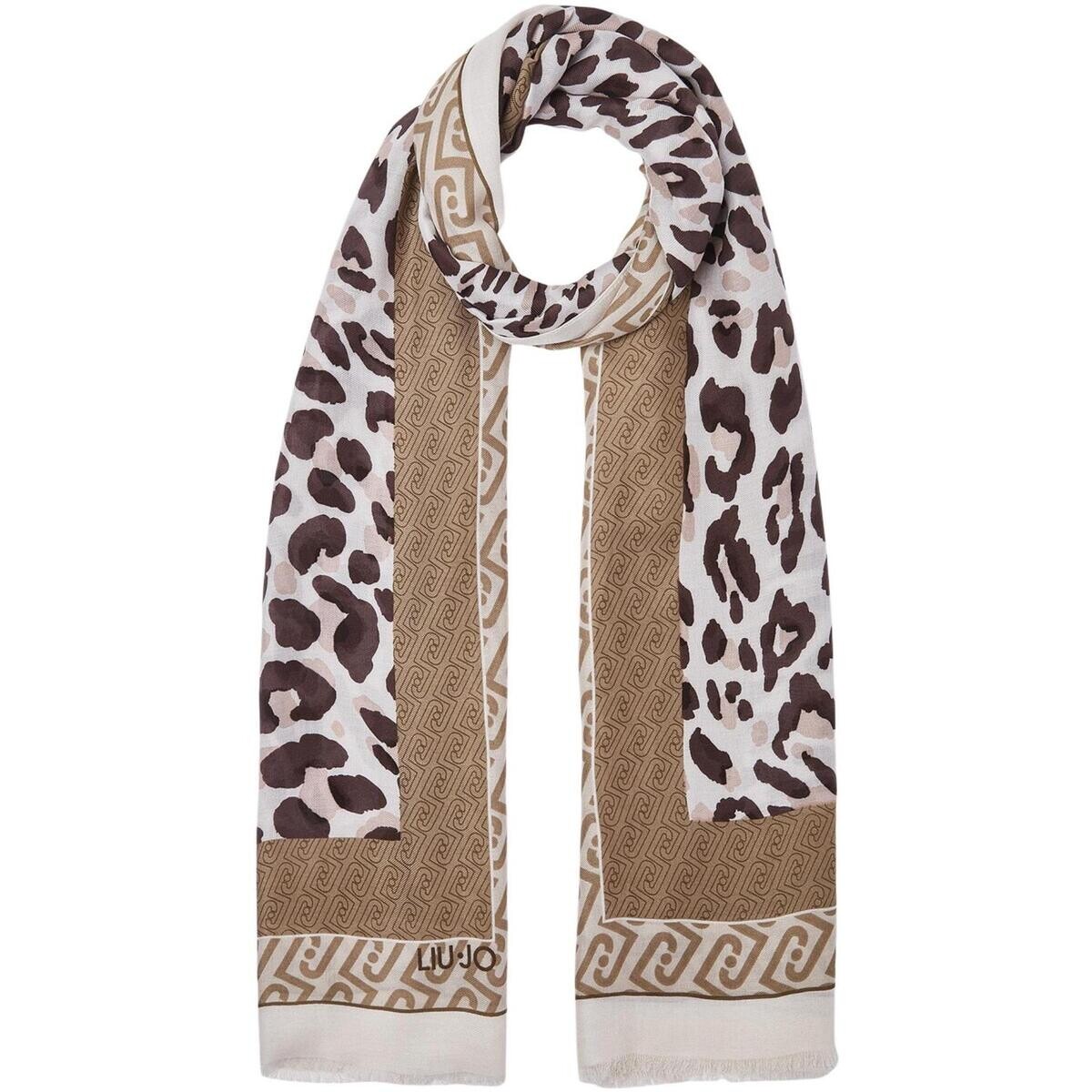 Liu Jo  STOLA PORTALOGO ANIMAL 90X180 2A6041 T4286  Béžová