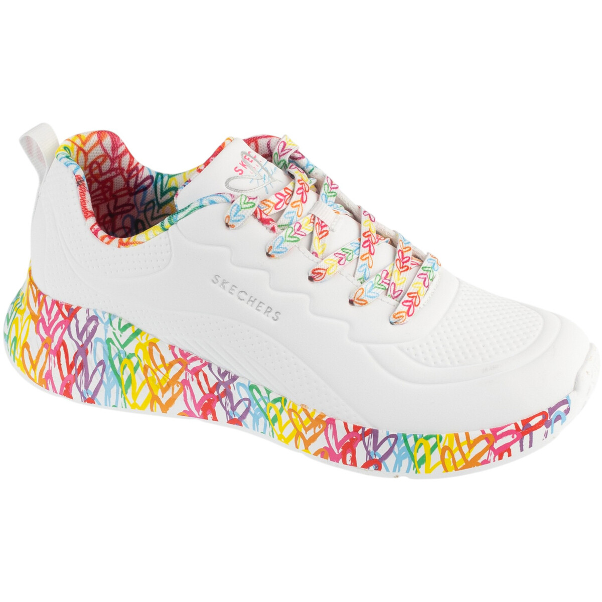 Skechers  Uno Lite - Exuberant Hearts  Bílá