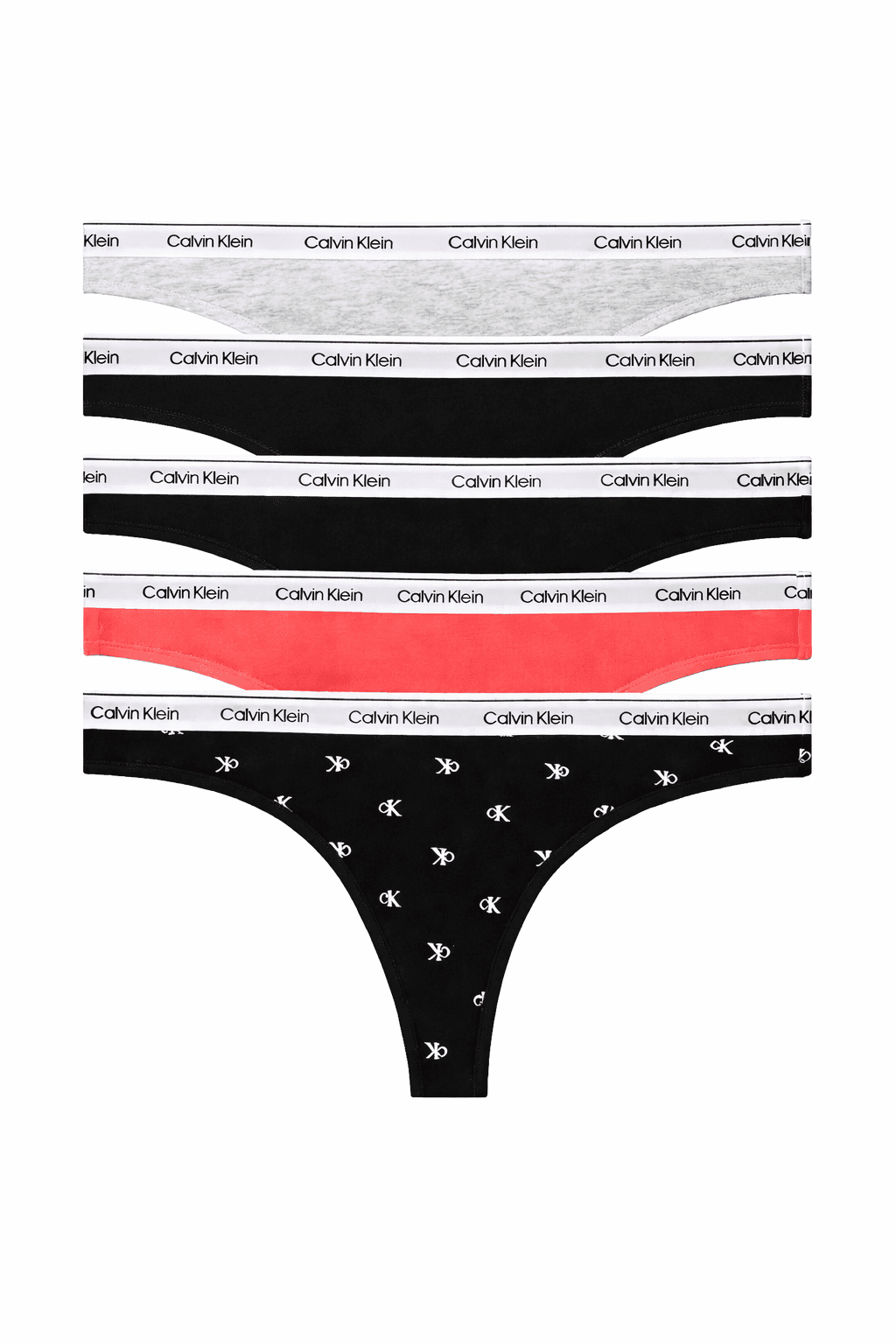 Calvin Klein Dámská tanga Calvin Klein THONG 5PK L LV00QD52213IX