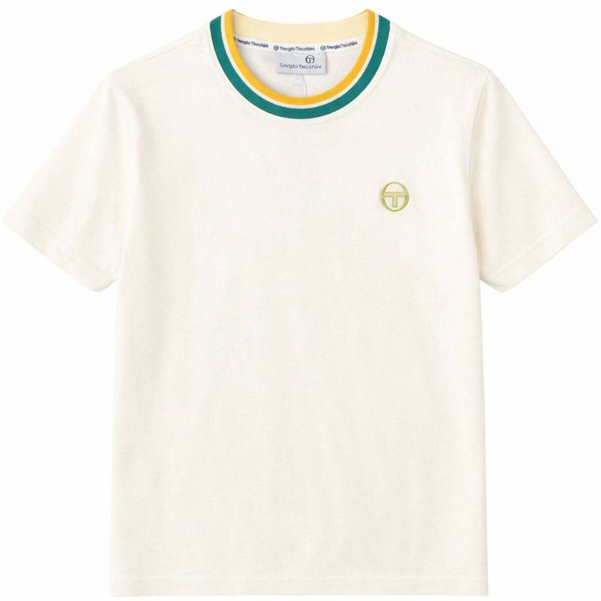 Sergio Tacchini  Monte Velour T-Shirt Gardenia  Bílá