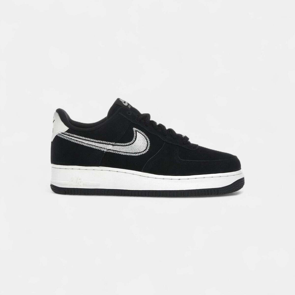 Nike  Air Force 1 Low 07 Lv8 Black Sail Embroidered Swoosh  Červená