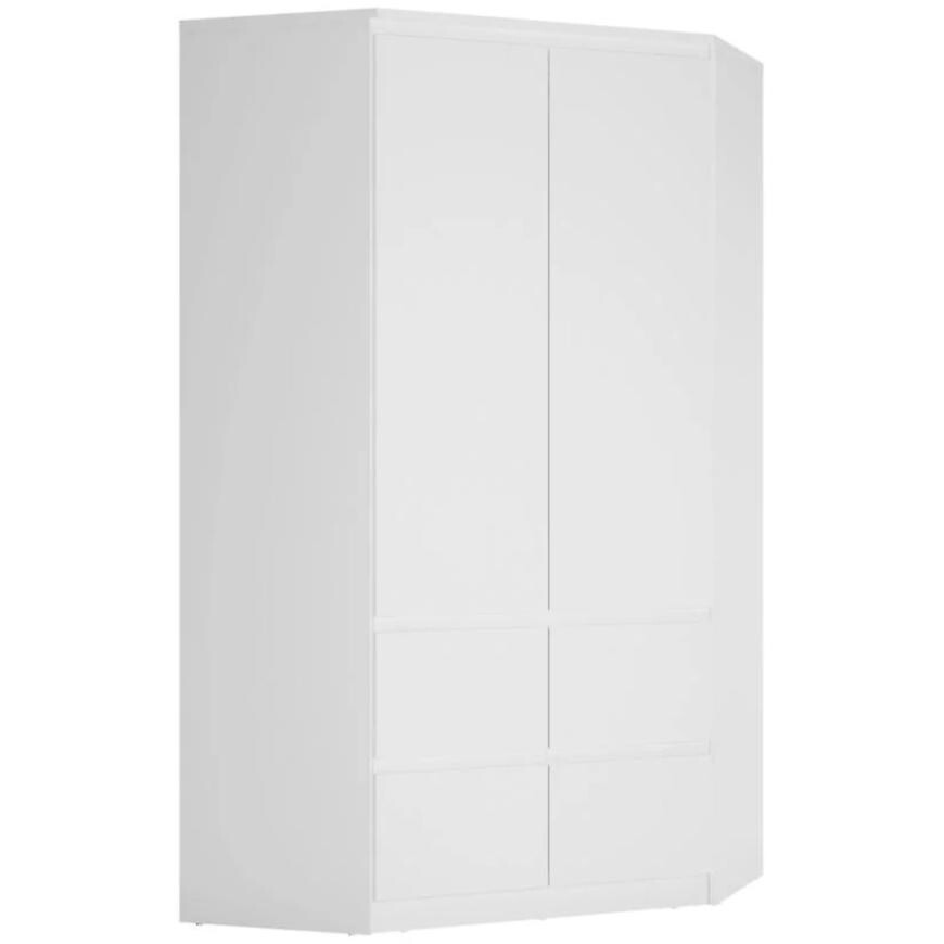 Skříň rohová Boston Bos S14 bílá alpská