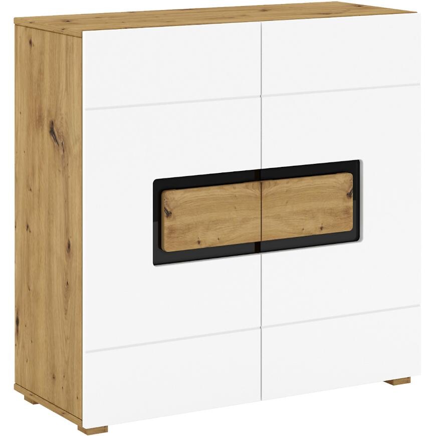 Komoda Pawel 90cm Dub/Bílý