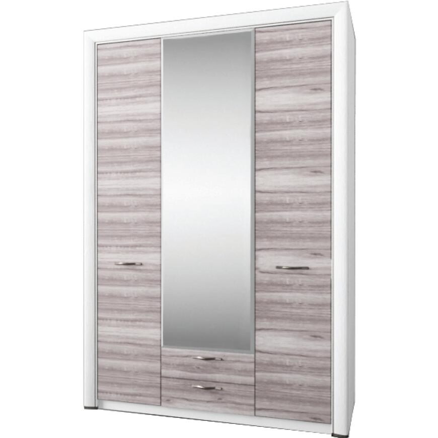 Skříň Se Zrcadlem Olivia 136cm Krém / Dub Ancona