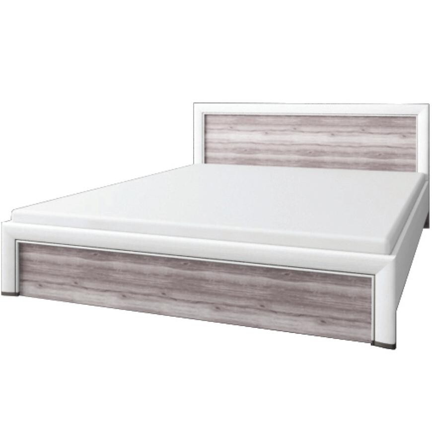 Postel Olivia s úložným prostorem 160 cm krém / dub ancona