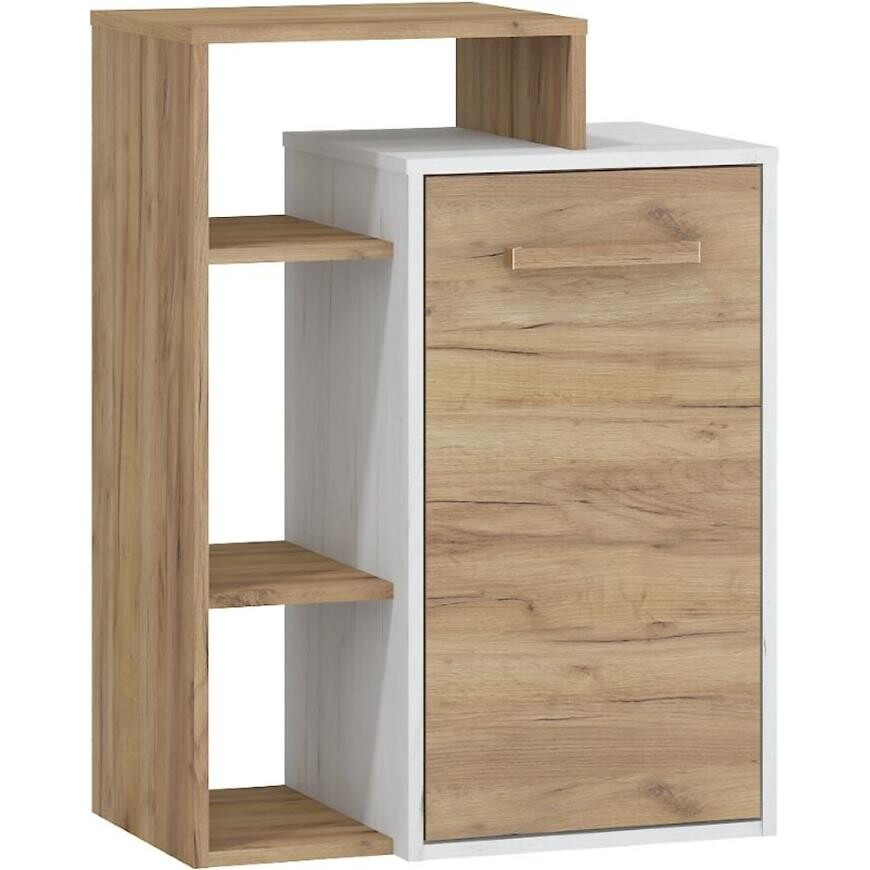 Komoda Rio 64cm Dub Craft Bílý/Zlatý 1D