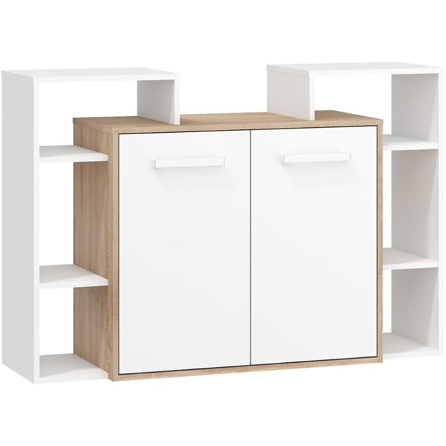 Komoda Rio 127cm Světlý Dub Sonoma/Bílý 2D