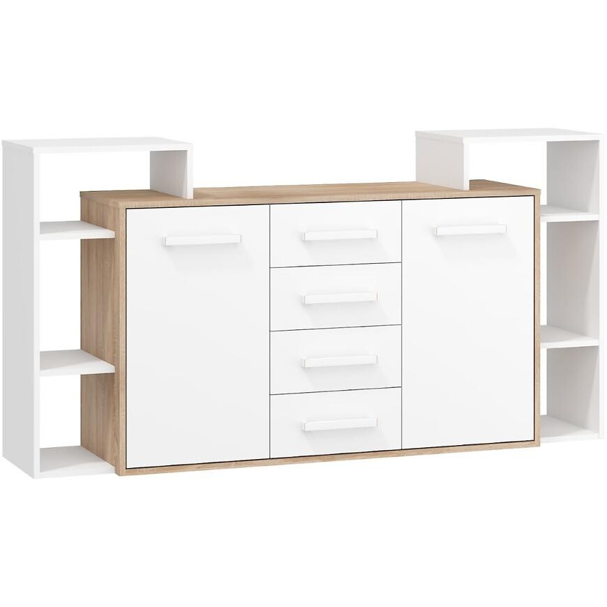 Komody Rio 165cm Světlý Dub Sonoma/Bílý 2D4S