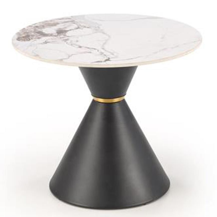 Konferenční stolek Goretti S bílý mramor/černá