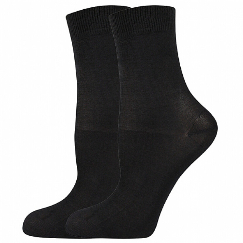 Punčochové ponožky Lady B COTTON socks 60 DEN - černé, 39-42