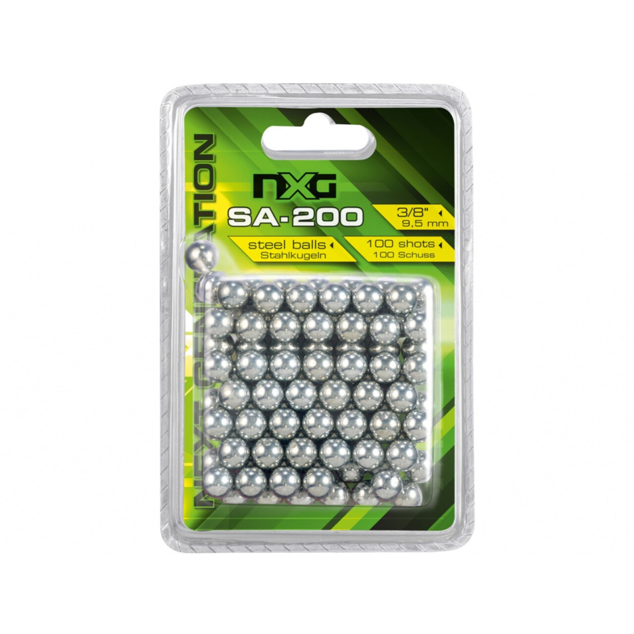 Ocelové kuličky do praku NXG SA-200 100 ks - stříbrné