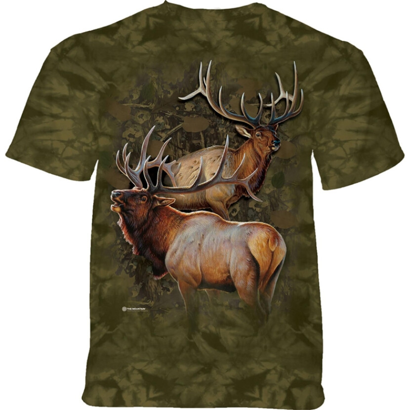 Tričko unisex The Mountain Elk Duo (losi) - zelené, XXL