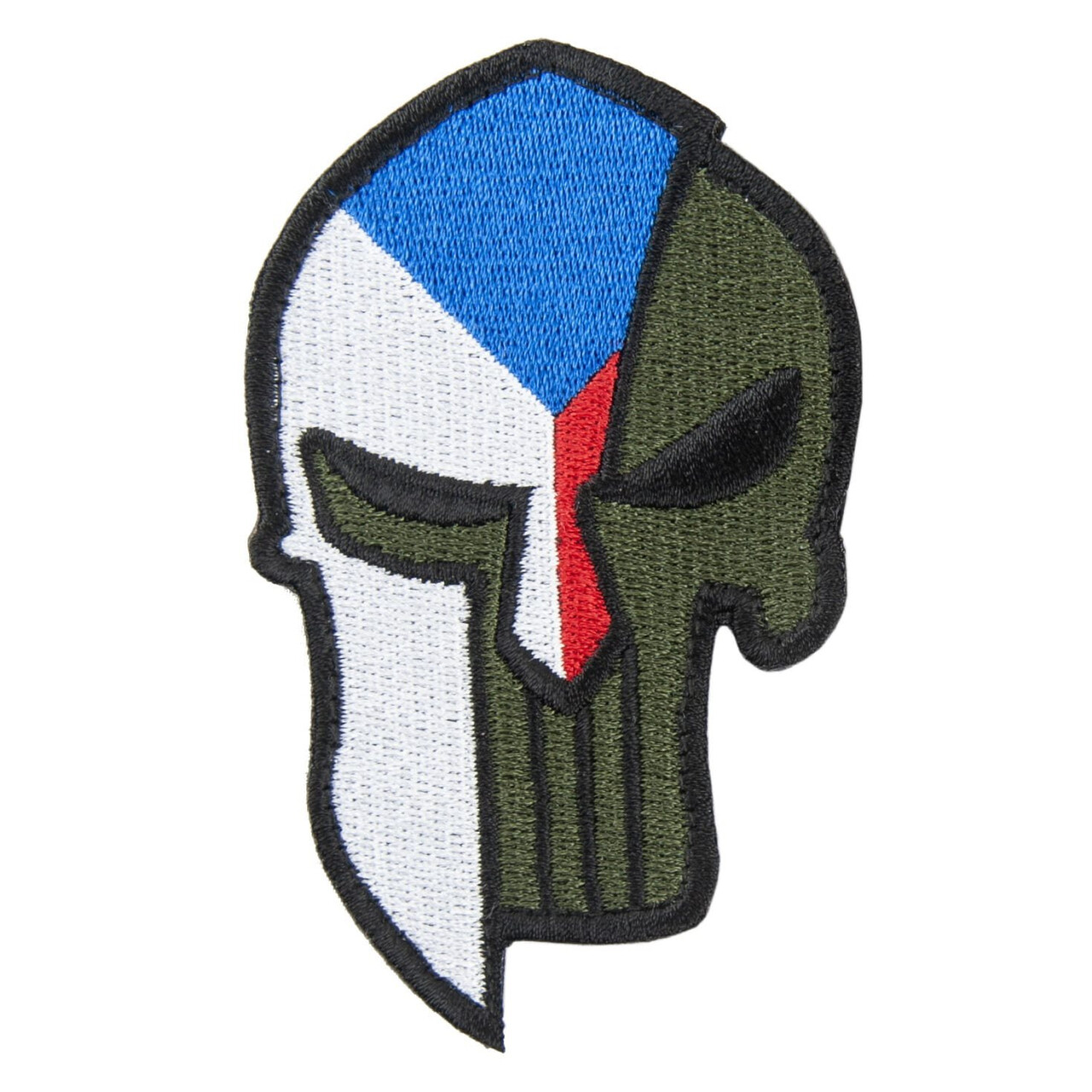 Nášivka vlajka Spartan Punisher ČR velcro - barevná