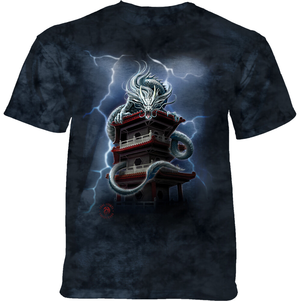 Tričko unisex The Mountain The Tower Dragon (drak) - modré, S