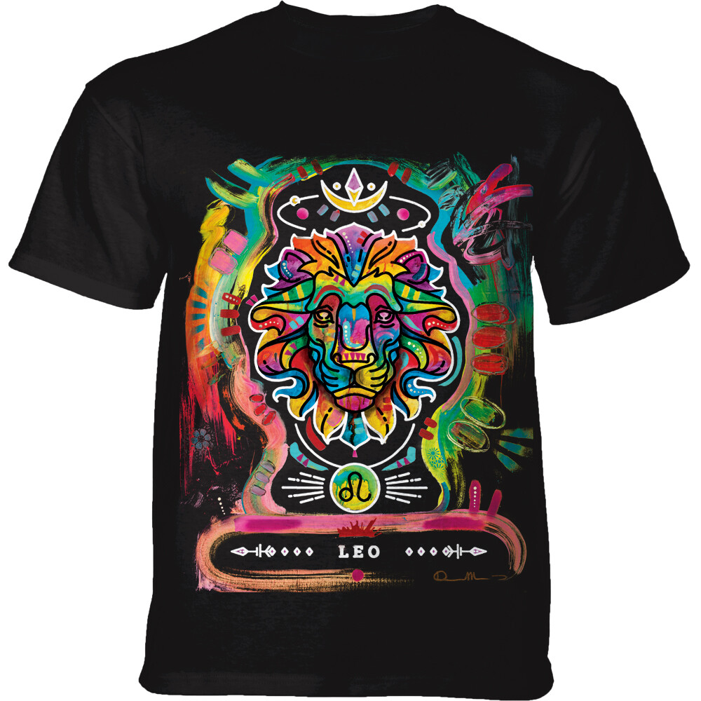 Tričko unisex The Mountain Russo Leo (lev) - černé, M