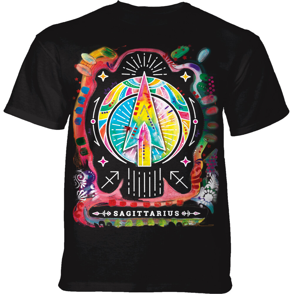 Tričko unisex The Mountain Russo Sagittarius (střelec) - černé, M