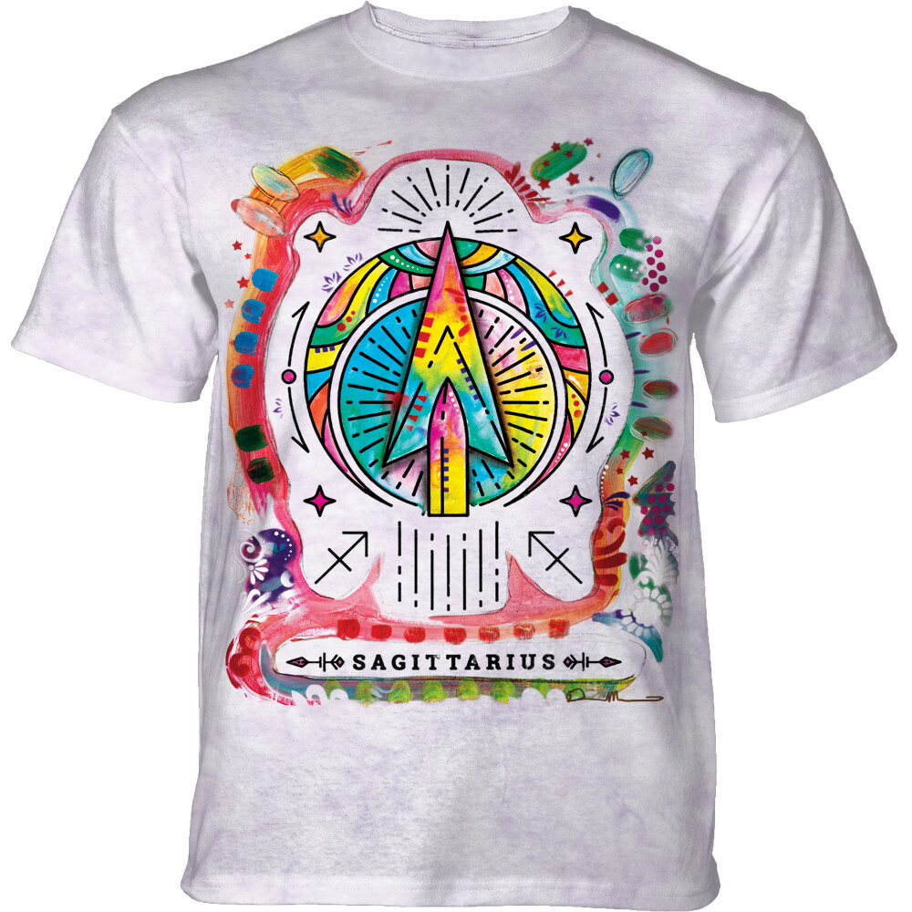 Tričko unisex The Mountain Russo Sagittarius (střelec) - bílé, M