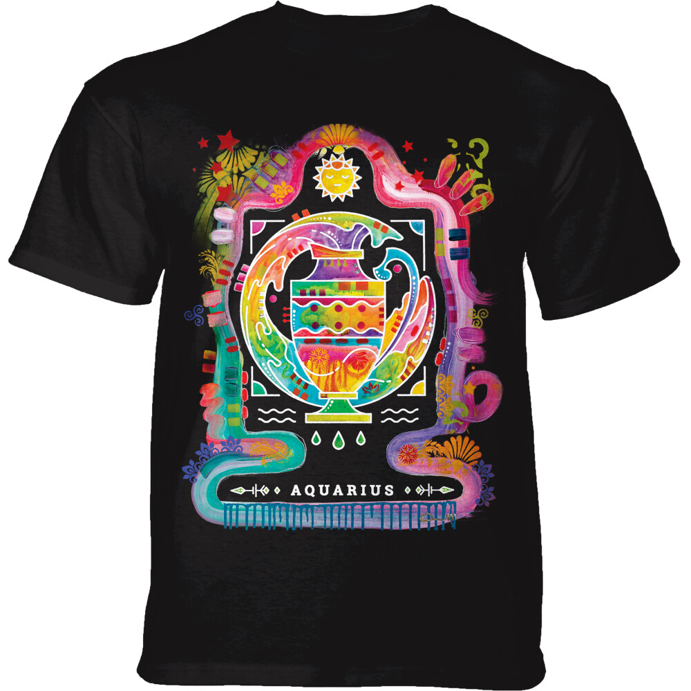 Tričko unisex The Mountain Russo Aquarius (vodnář) - černé, M