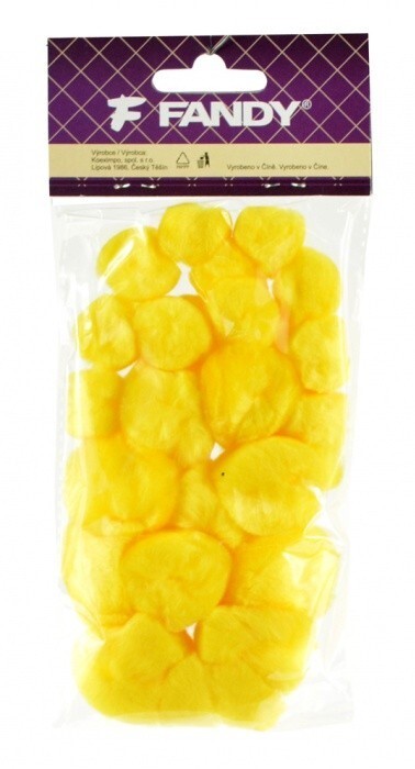 Fandy Bambulky akrylové - žluté - 171430