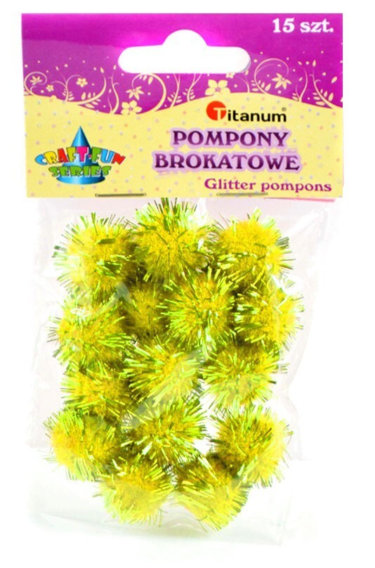 Titanum Bambulky plyšové - metalické žluté - 15 ks - 623789