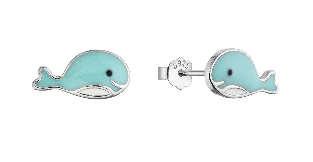 Evolution Group - Pavona Dívčí stříbrné náušnice Velrybky 61142