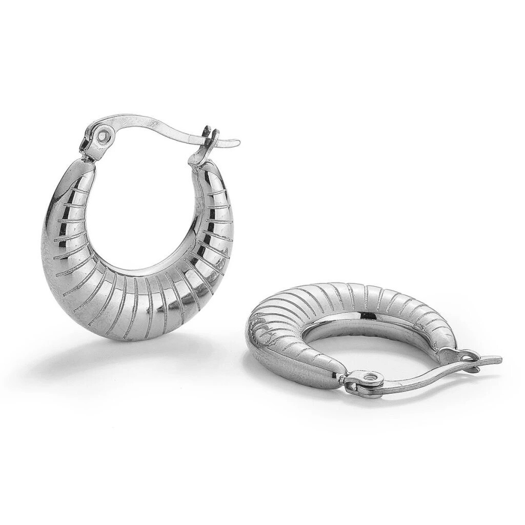 Evolution Group - Pavona Elegantní kruhové náušnice z oceli ISMARA