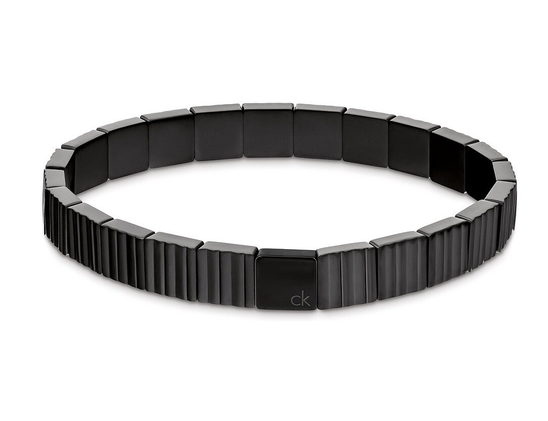 Calvin Klein Stylový černý náramek pro muže Parallel 35100084