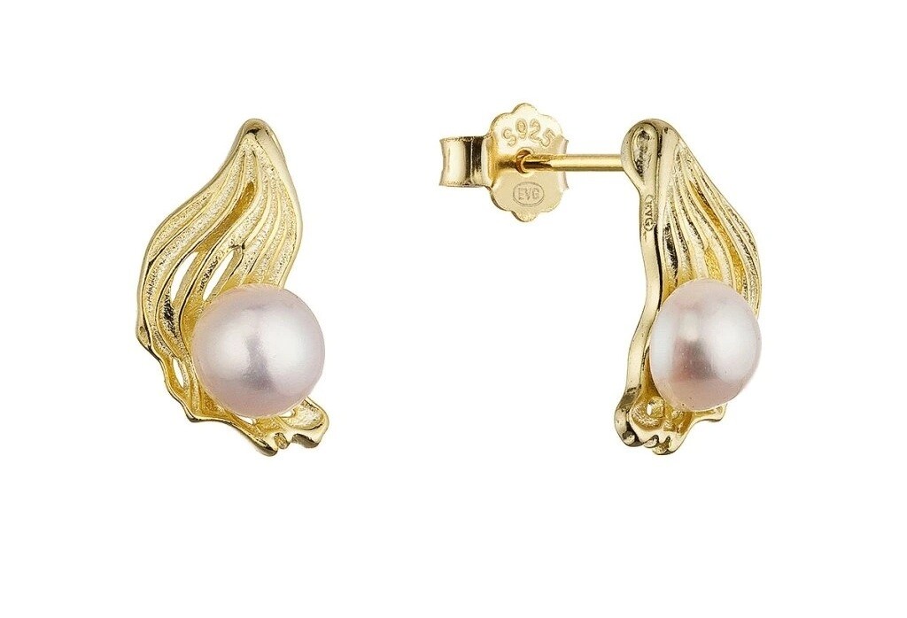 Evolution Group - Pavona Elegantní pozlacené náušnice s říční perlou 21121.1