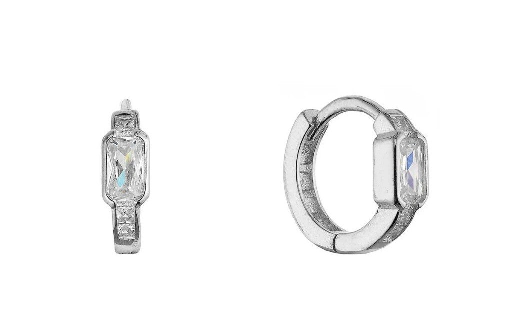 Evolution Group - Pavona Třpytivé stříbrné kruhy se zirkony 11766.1