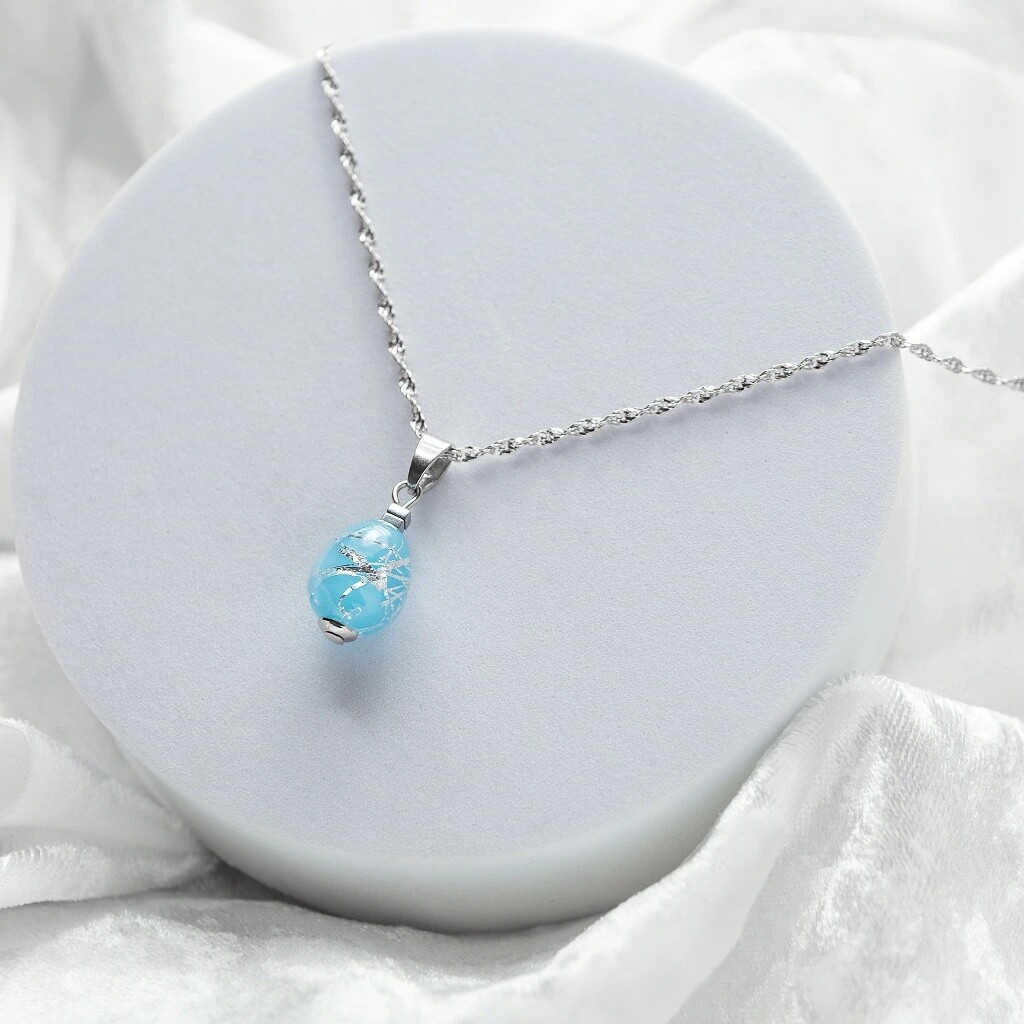 Lampglas Jemný náhrdelník Ice Nude s ryzím stříbrem NNM11/AG/RHO 50 cm