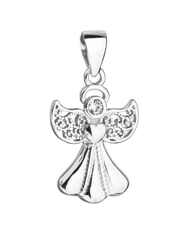 Evolution Group - Pavona Stříbrný přívěsek s krystalem Swarovski Andělíček 34262.1