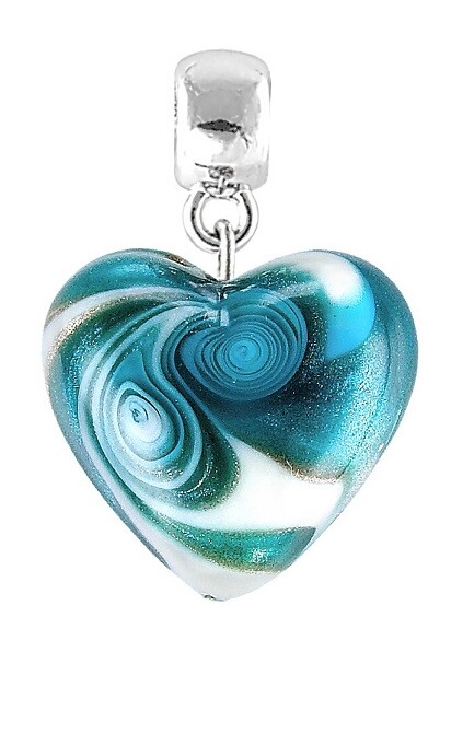 Lampglas Jedinečný přívěsek Azure Storm z perly Lampglas S19/AG/RHO