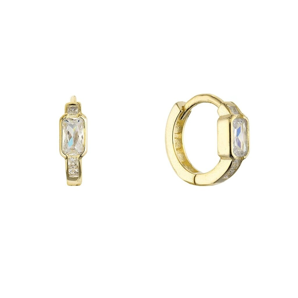 Evolution Group - Pavona Třpytivé pozlacené kruhy se zirkony 11766.1