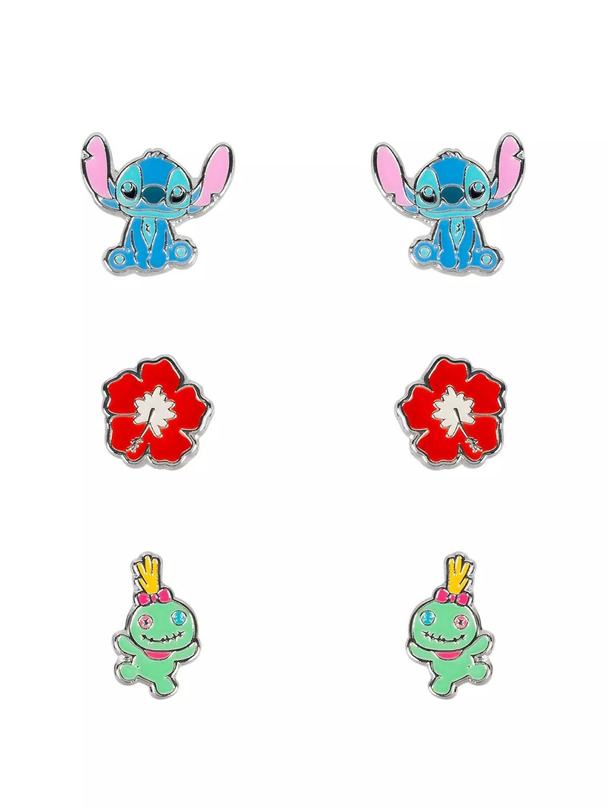 Disney Set náušnic pro dívky Lilo & Stitch SF00468SL.PA (3 páry náušnic)