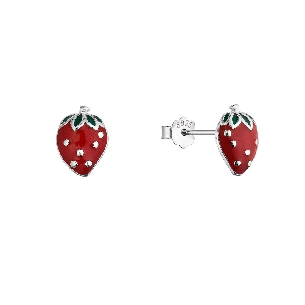Evolution Group - Pavona Stříbrné náušnice pro dívky Jahůdky 61138