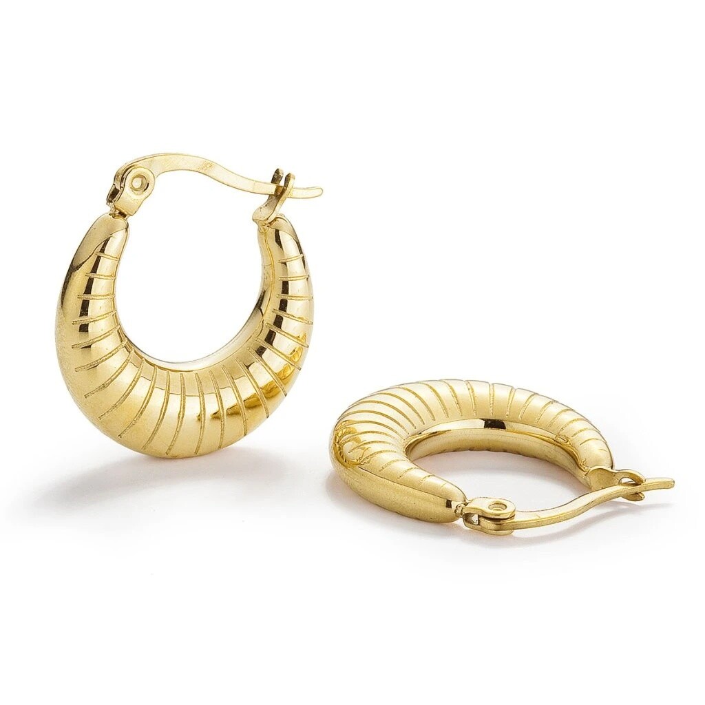 Evolution Group - Pavona Elegantní kruhové náušnice z pozlacené oceli ISMARA