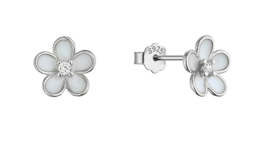 Evolution Group - Pavona Stříbrné náušnice Kytičky se zirkonem 11753.1