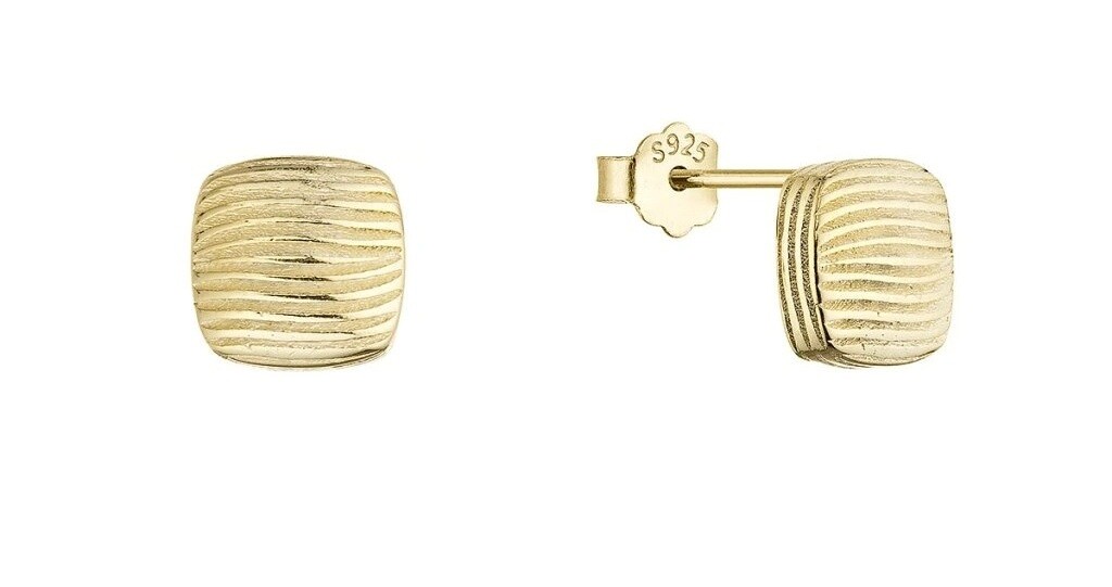 Evolution Group - Pavona Pozlacené náušnice Čtverečky 61147