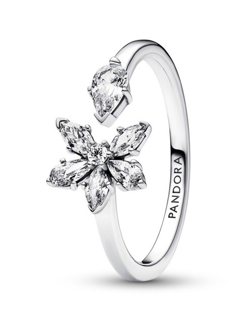 Pandora Půvabný stříbrný prsten se zirkony Timeless 192611C01 54 mm