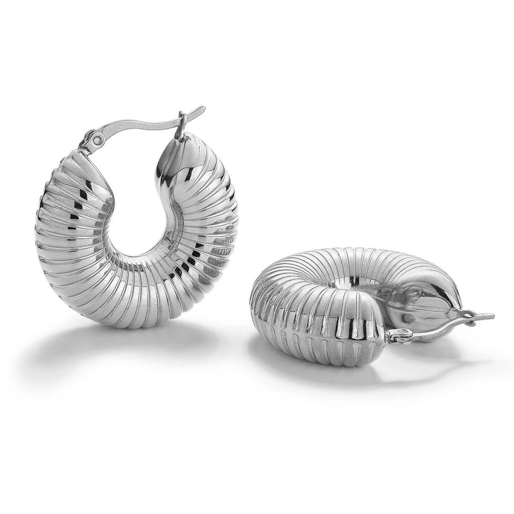 Evolution Group - Pavona Masivní kruhové náušnice z oceli SORYA