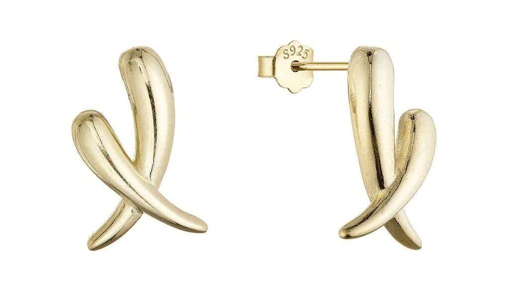 Evolution Group - Pavona Stylové pozlacené náušnice 61148