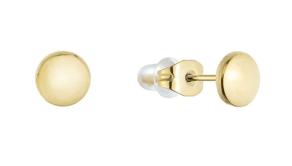 Evolution Group - Pavona Minimalistické pozlacené náušnice z oceli 41003.1