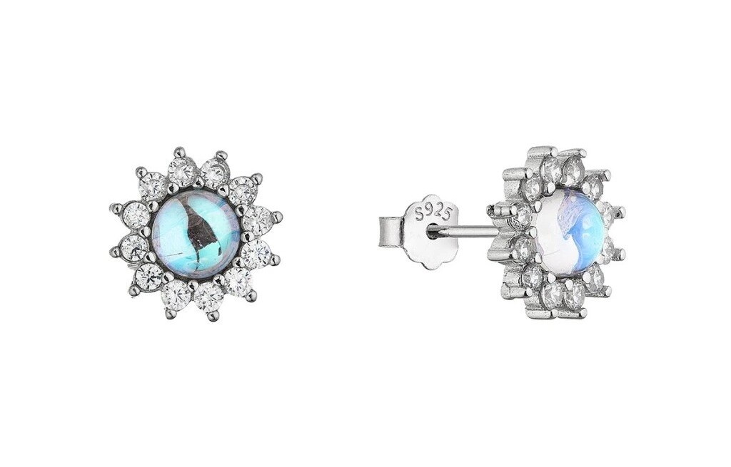 Evolution Group - Pavona Krásné stříbrné náušnice Kytičky 11759.1